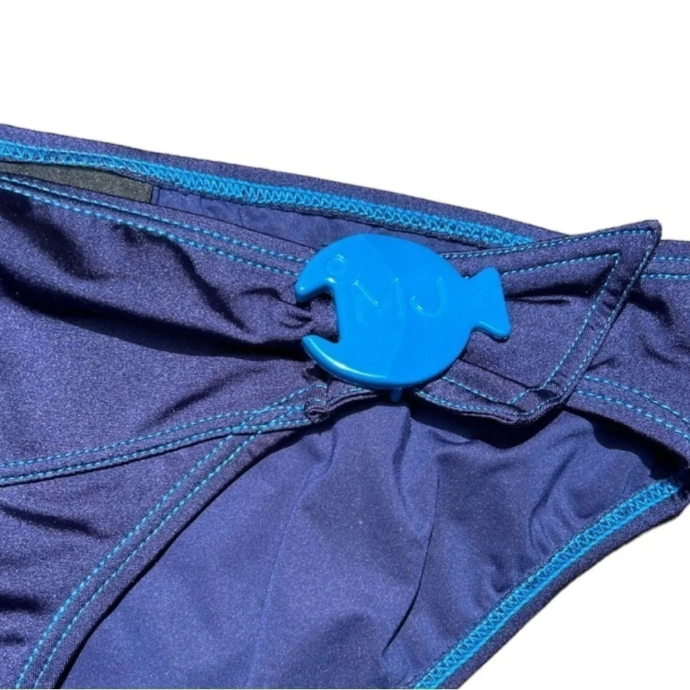 🌻Marc by Marc Jacobs Blue Fish Theme Bikini Bottoms Size Large